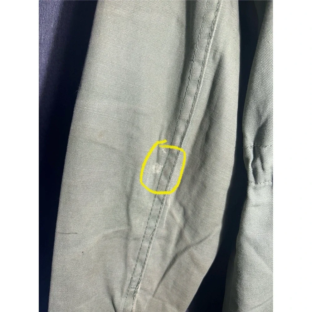 Merona Jacket Women's  L Olive Green Cargo Utility Snap Front and Zipper - Picture 14 of 16